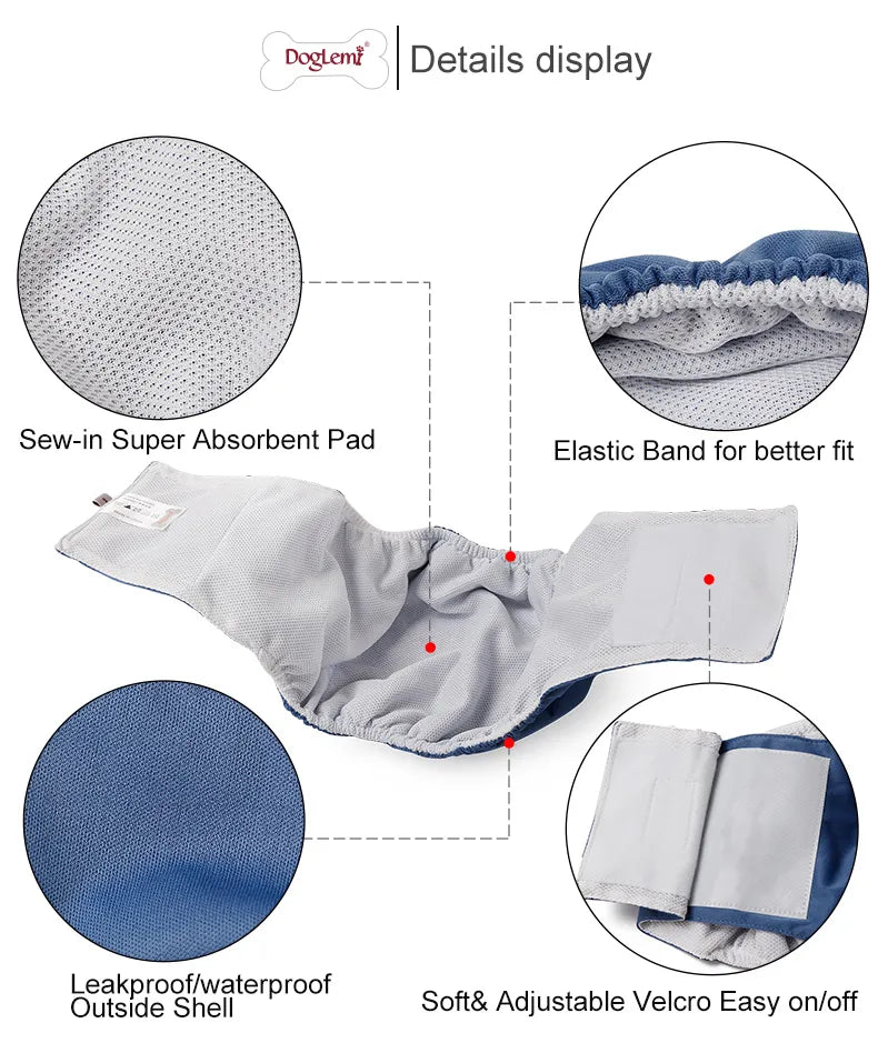 Washable Male Belly Bands 3pk