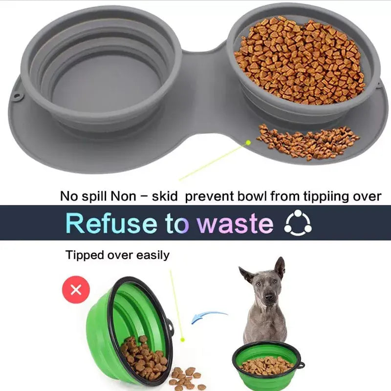 Collapsible Silicone Pet Bowls