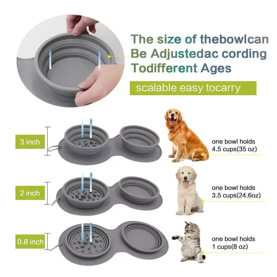 Collapsible Silicone Pet Bowls