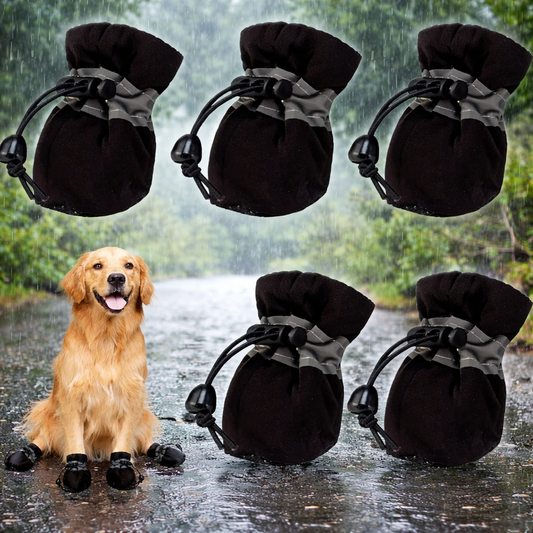 4pcs Reflective Waterproof Dog Boots