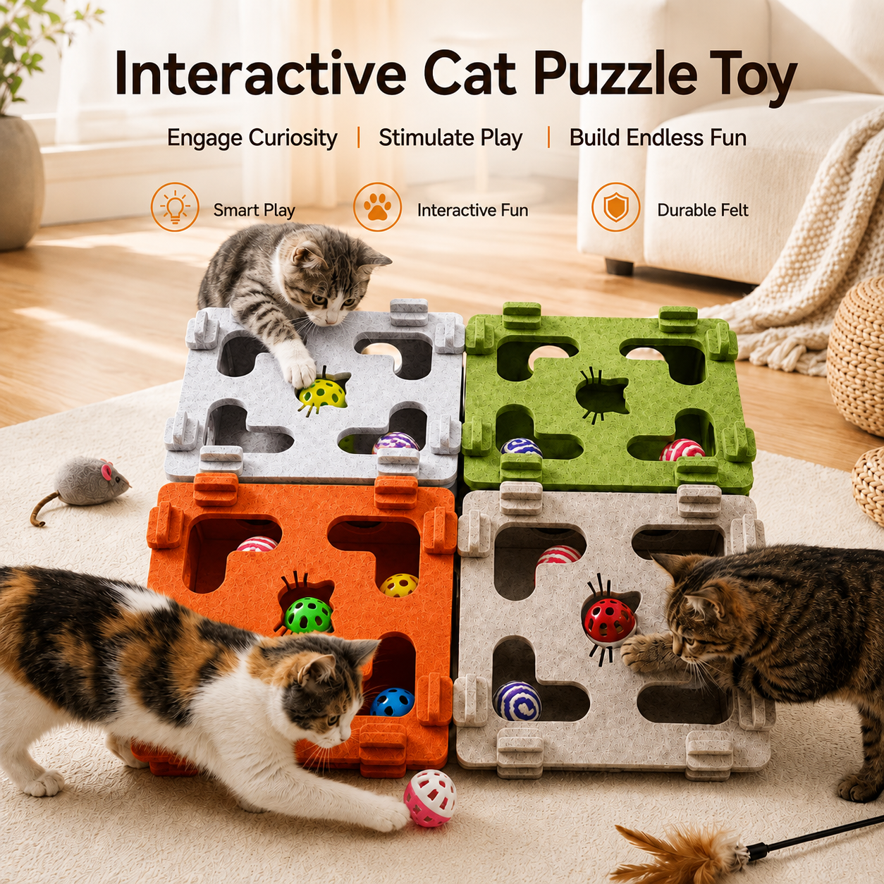 Interactive Cat Puzzle Toy
