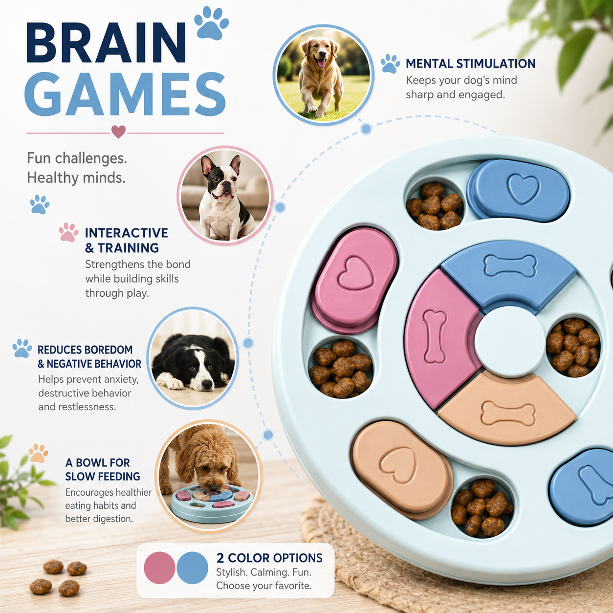 Interactive Dog Puzzle Slow Feeder