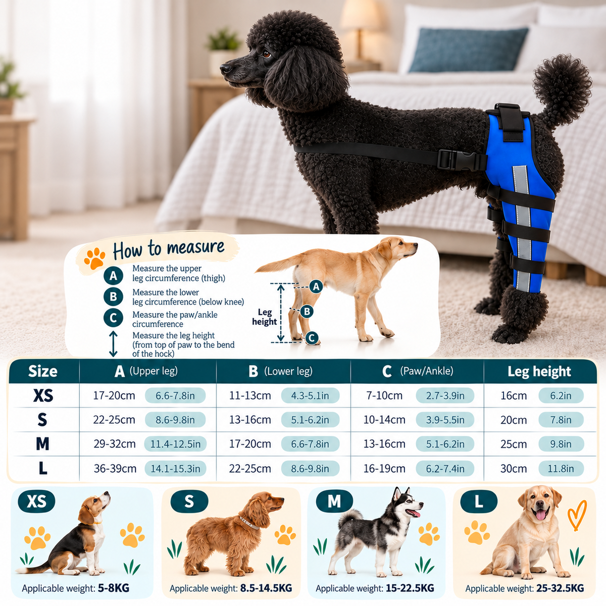 Pet Knee & Hip Support Leg Brace