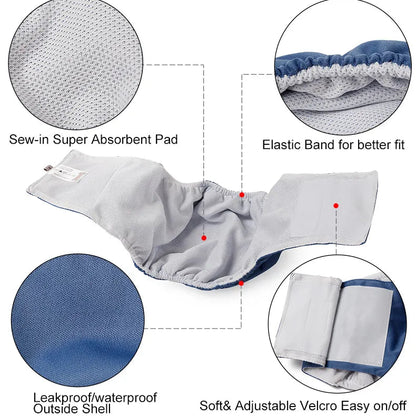Washable Male Belly Bands 3pk